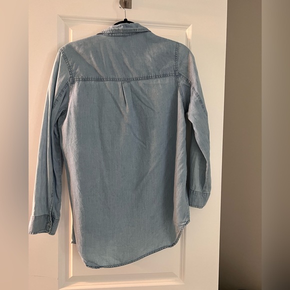 Chambray long sleeve button up shirt. - Picture 3 of 3